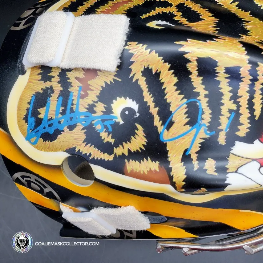 Ullmark & Swayman DUO SIGNED Goalie Mask 2022-2023 Boston Winter Classic Tribute Signature Edition Autographed - SOLD OUT