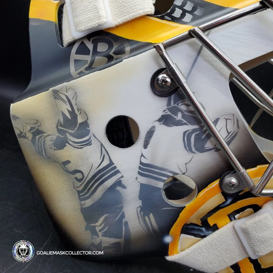 Ullmark & Swayman DUO SIGNED Goalie Mask 2022-2023 Boston Winter Classic Tribute Signature Edition Autographed - SOLD OUT