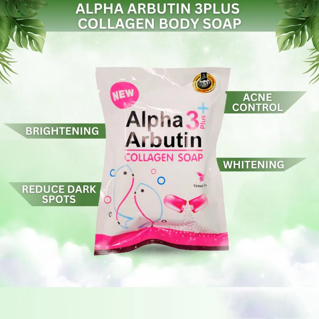 Venut White Alpha Arbutin Collagen Soap 3Plus  80g