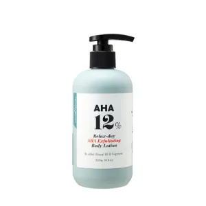 VILLAGE 11 FACTORY AHA 12% Relaxing Day AHA Exfoliation Body Lotion لوشن الجسم المقشر