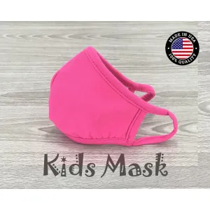 Washable Cotton Face Mask Kids size - Pink
