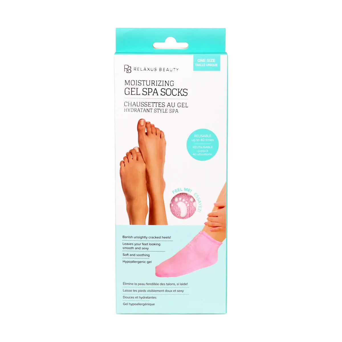 Wholesale Moisturizing Gel Socks Displayer of 12