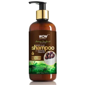 WOW Skin Science Amazon Rainforest Collection - White Clay Shampoo with Rainforest Pataua Oil - No Parabens, Sulphate, Silicones and Color, 300 ml