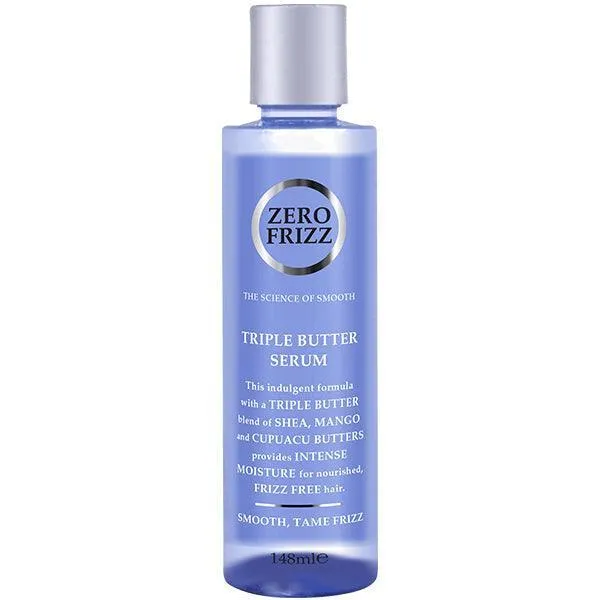 ZERO FRIZZ TRILPLE BUTTER SERUM HAIR SMOOTH TAME FRIZZ 148ML