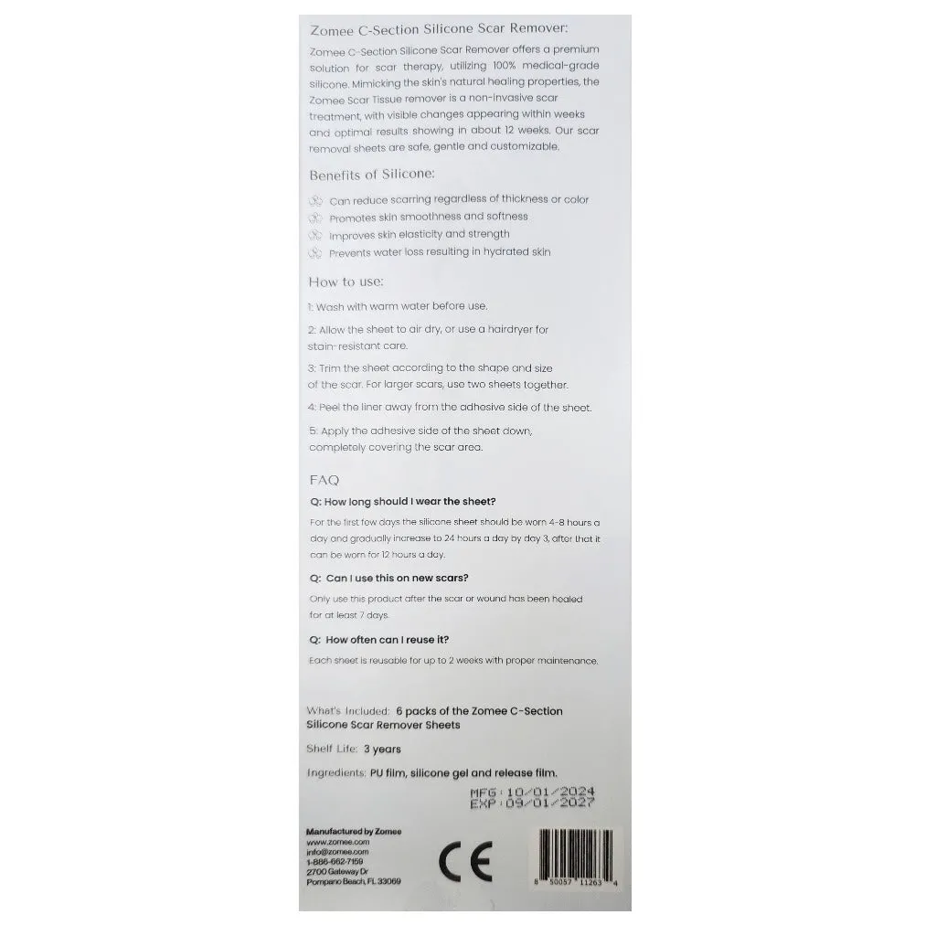 Zomee Silicone Scar Removal Sheet